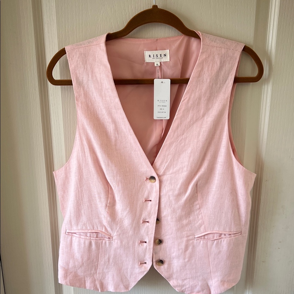 Risen Soft Pink Sleeveless Vest